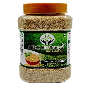 SIRIDHANYA Unpolished & Organic positive barnyard millet 900gm  packed in Jar organically grown from Andhra pradesh