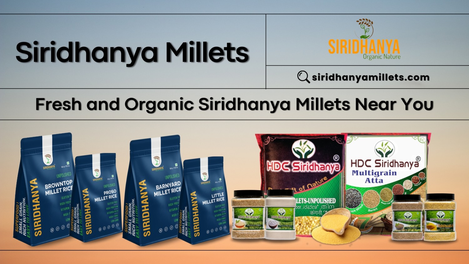 Fresh and Organic Siridhanya Millets Near You