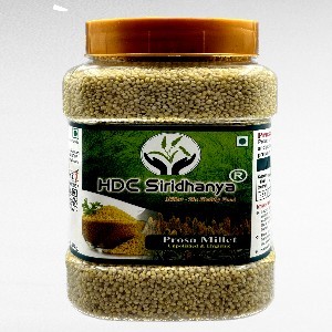 SIRIDHANYA Unpolished & Organic natural Proso Millet 900g  Packed in Jar(6 Months Shelf Life) Organically Grown from Karnataka Gross wt 1kg.